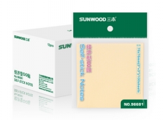 三木(SUNWOOD) 76×76mm熒光指示標(biāo)簽/便簽紙/便利貼 12本裝