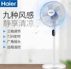 海爾（Haier） 電風(fēng)扇落地扇家用音靜風(fēng)扇搖頭定時遙控款FSY3509