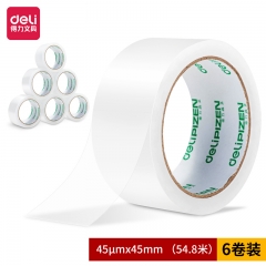 得力品正30901封箱膠帶45mm*60y*45um(6卷/筒)(普透)