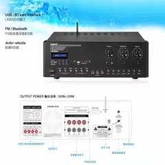 NRS專業(yè)功放機 大功率專業(yè)音頻舞臺音響演出工程會議室純后級功放KB100US