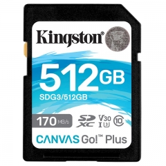 金士頓（Kingston）SD存儲大卡 高速相機單反微單內(nèi)存卡 class10 U3 V30 170M/S SDG3/512G