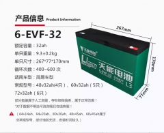 天能電動三輪車干電瓶6-EVF-32鉛酸蓄電池精品L3 4塊/組