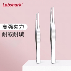LABSHARK 鑷子不銹鋼敷料鑷加厚平頭12.5cm