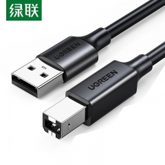 綠聯(lián) USB2.0 A公對B公打印線 usb打印機數(shù)據(jù)線 連接器 1.5米/根 黑色 US104