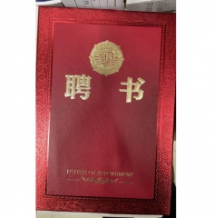 聘書任命書證書紅色