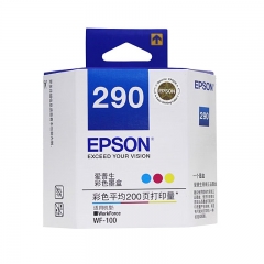 愛普生(Epson) T289黑色墨盒 適用WF-100/WF-110機型 打印量約250頁 原裝 T290彩色墨盒 約200頁